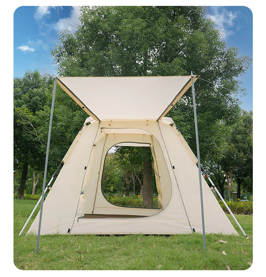Cheap Goat Tents  Outdoor Automatic Tent Five Side Circulating Ventilation Telescopic Tent Quick Open Support 3 Persons Camping Tent Tents 